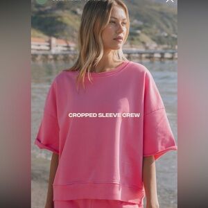 NWT Daily Drills Surfrider cheeks cropped sleeve crew and super shorts